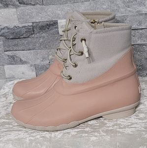 Sperry Pink Saltwater Waterproof Duck Boots